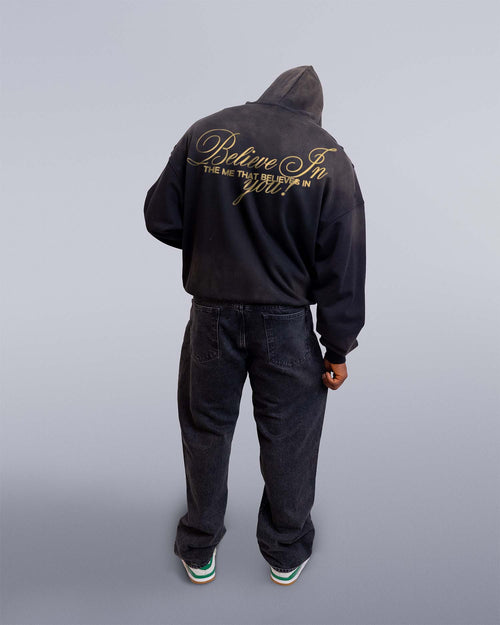 'Believe in You' Distressed Zip-Up