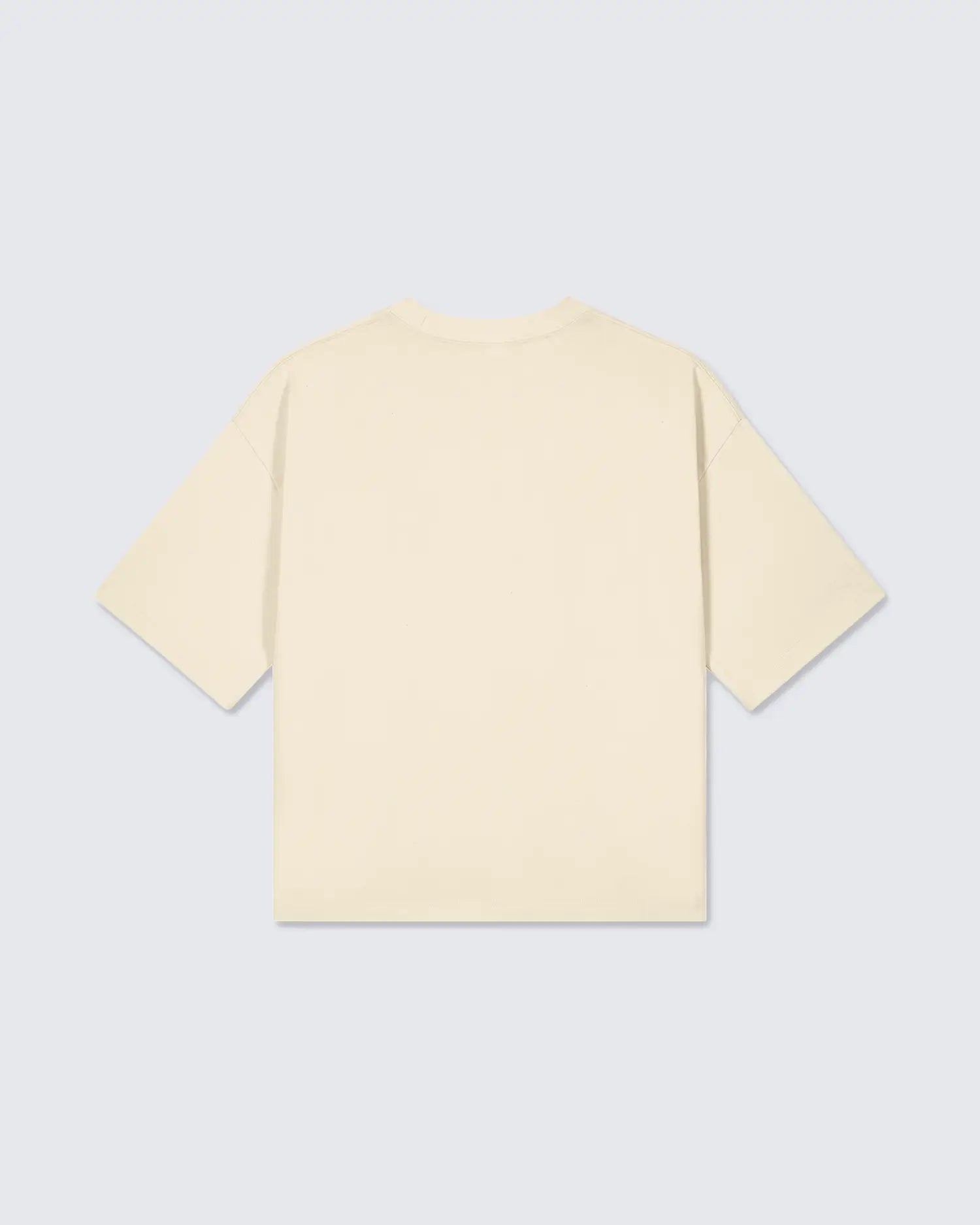 Beige t-shirt on a light gray background option1_beige