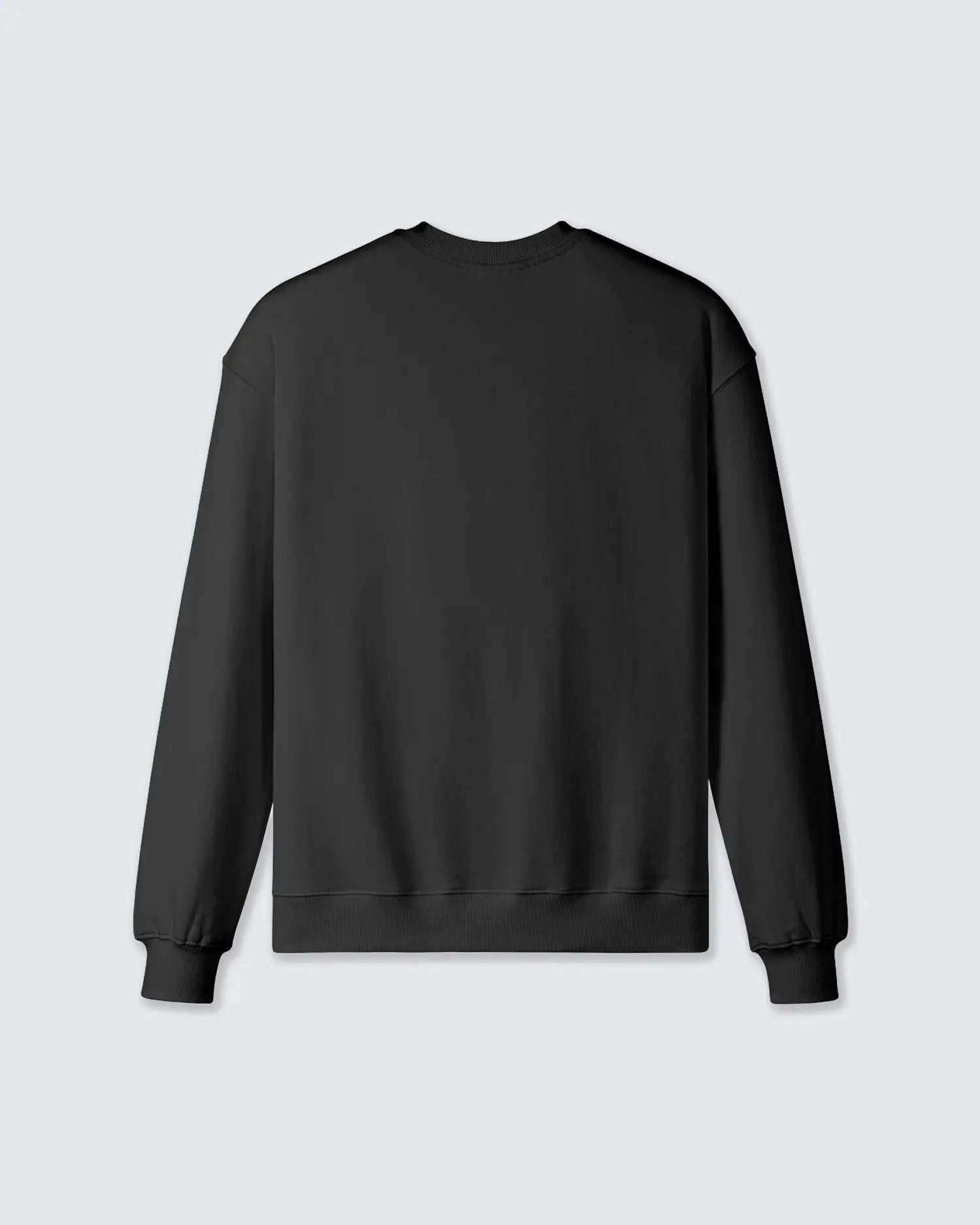 Black sweatshirt on a light gray background option1_black