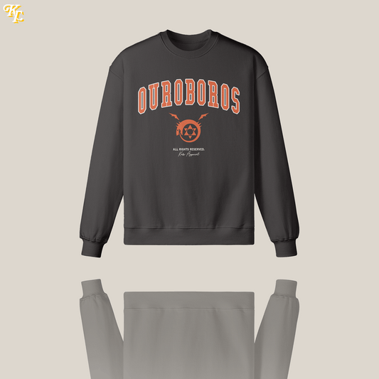 'Ouroboros' Oversized Varsity Sweater