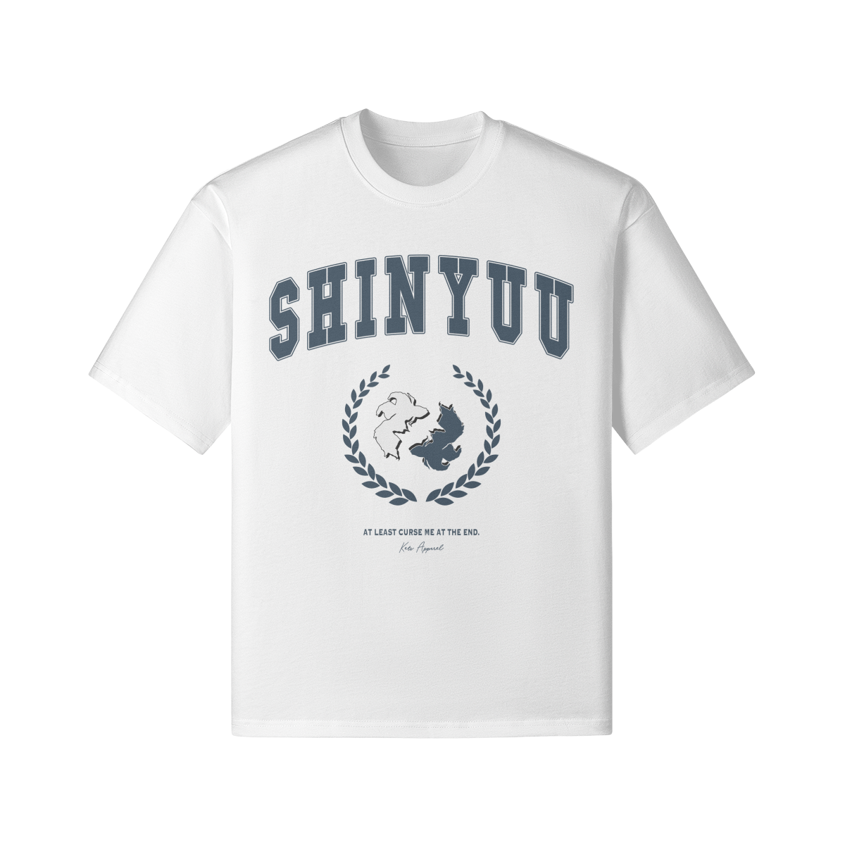 'SHINYUU' Oversized Varsity Tee