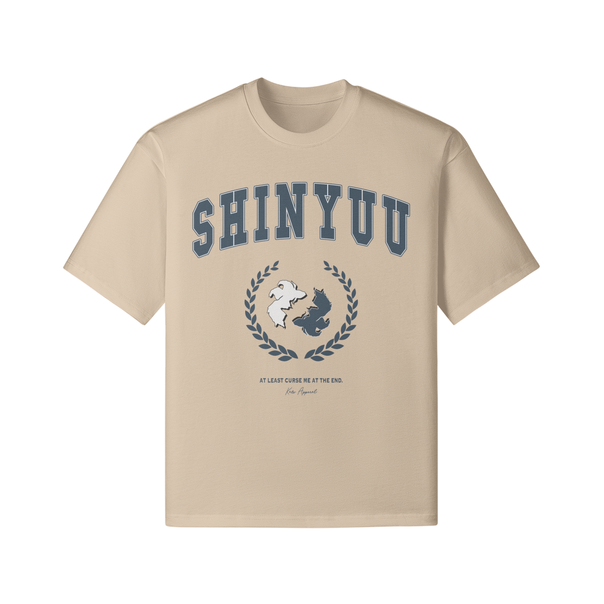 'SHINYUU' Oversized Varsity Tee