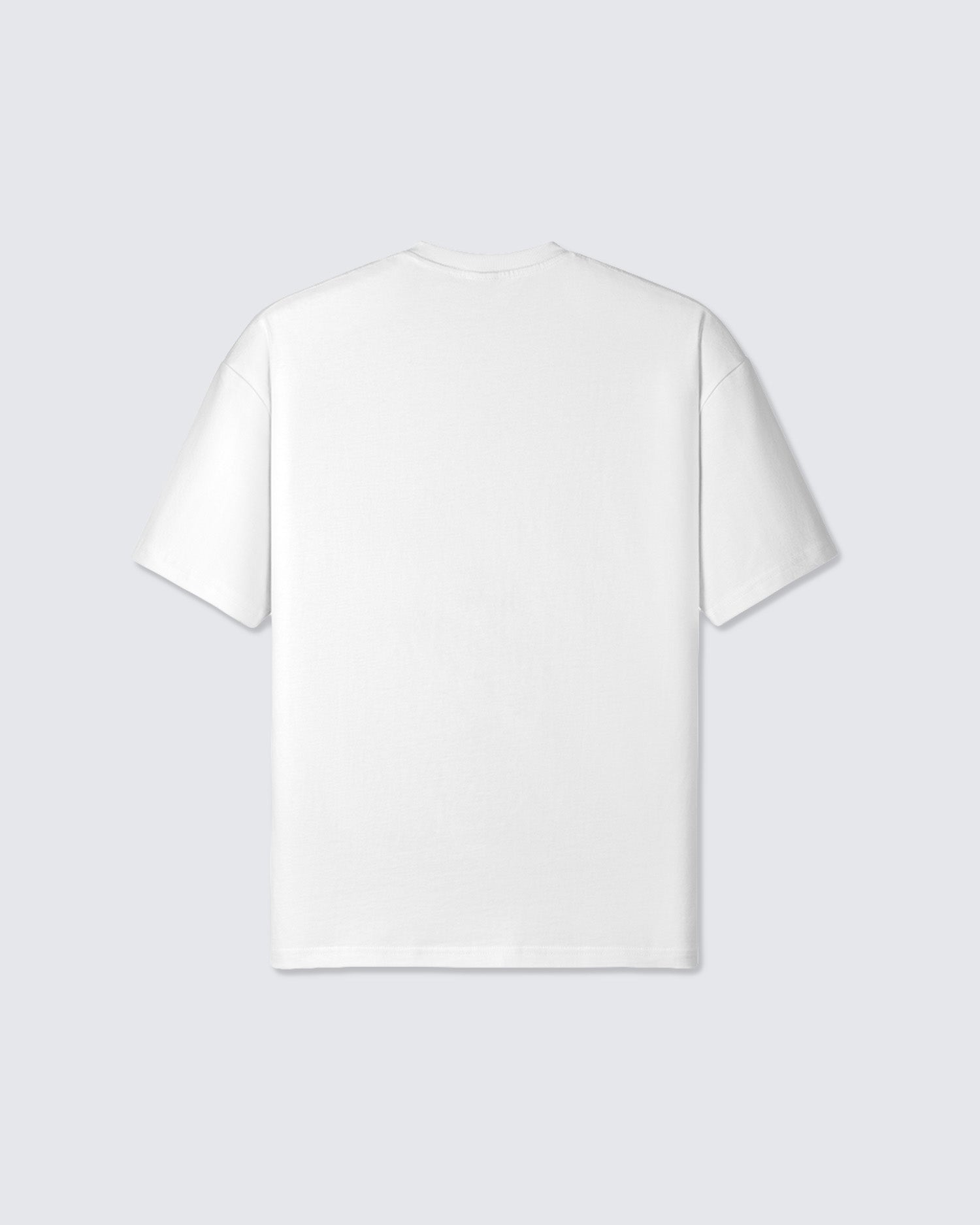 White t-shirt on a light gray background option1_white