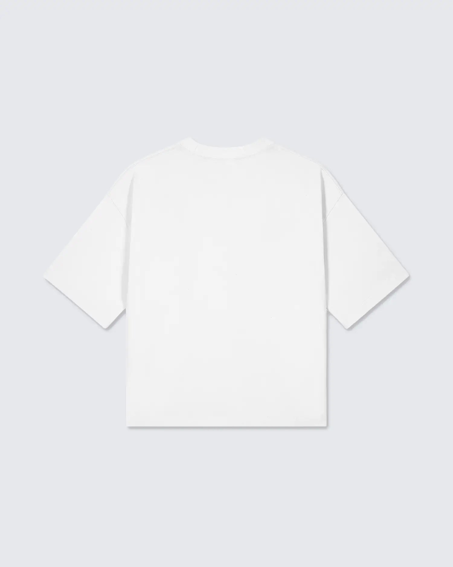 White t-shirt on a light gray background option1_white