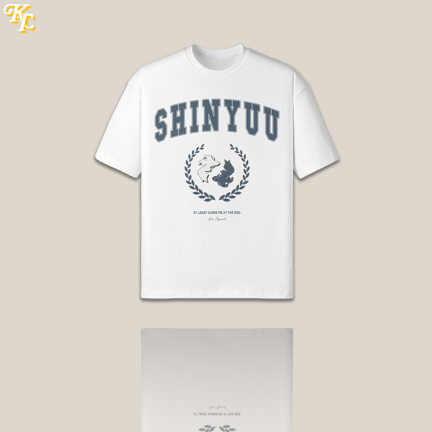 'SHINYUU' Oversized Varsity Tee